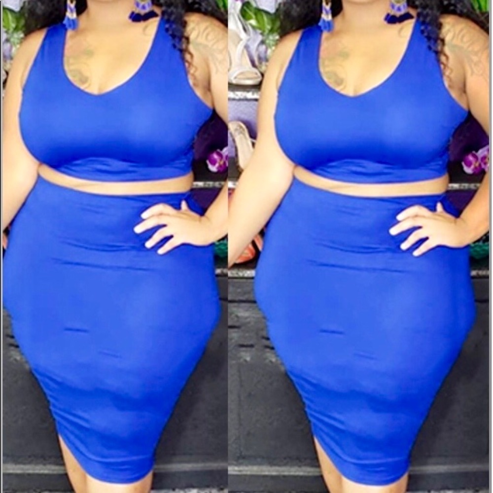 Chilling Two Piece Set(Plus Size)
